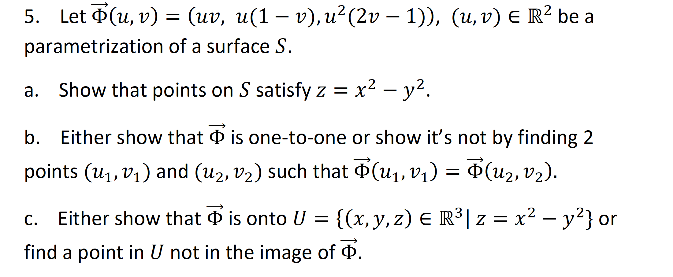 Solved 5 Let C U V Uv U 1 V U 2v 1 U V Chegg Com