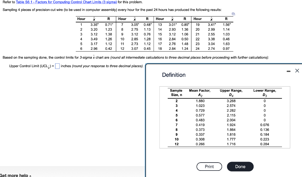 Solved Based On The Sampling Done,the Control Limits For 