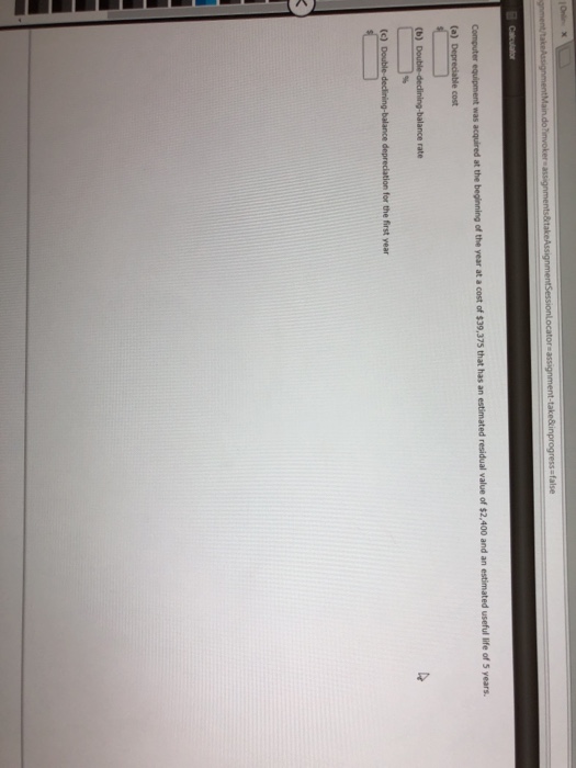 Solved Computer equipment was acquired at the beginning of