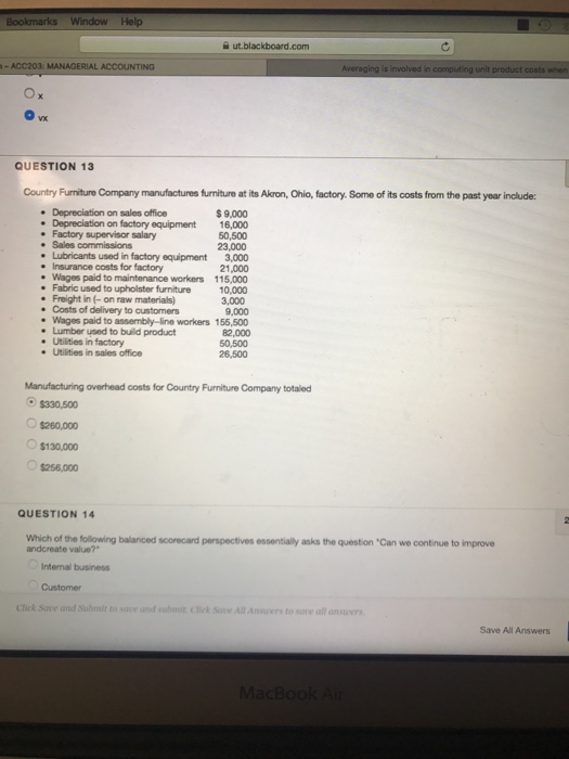 Solved Country Furniture Company manufactures furniture at