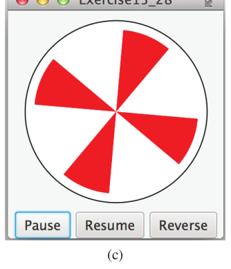 Write a program that displays a running fan, as shown | Chegg.com