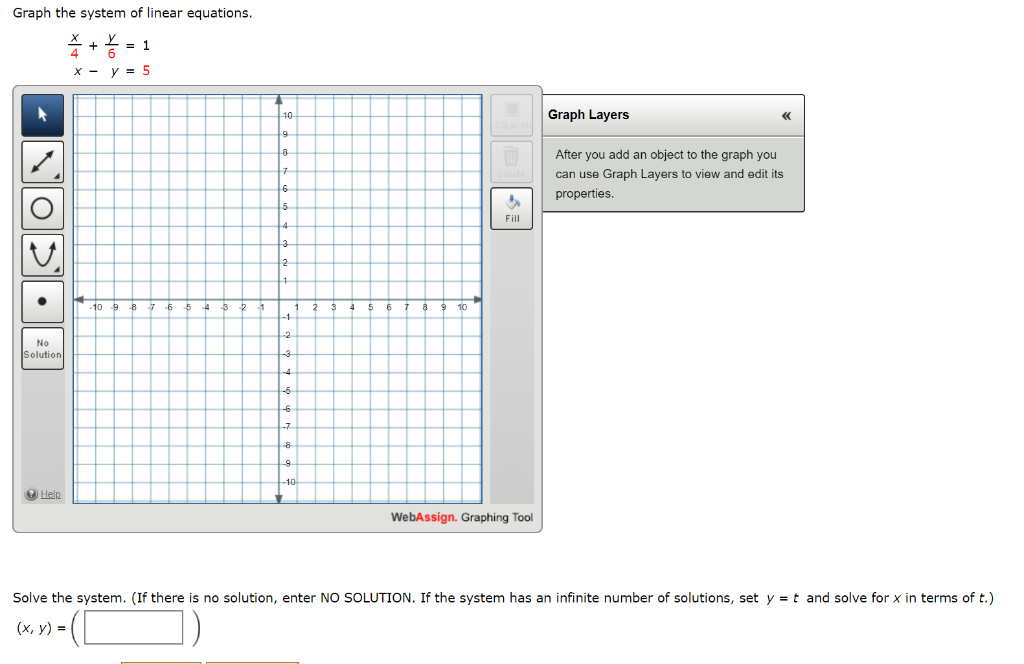 Solved Graph the system of linear equations. + = = 1 x - y = | Chegg.com