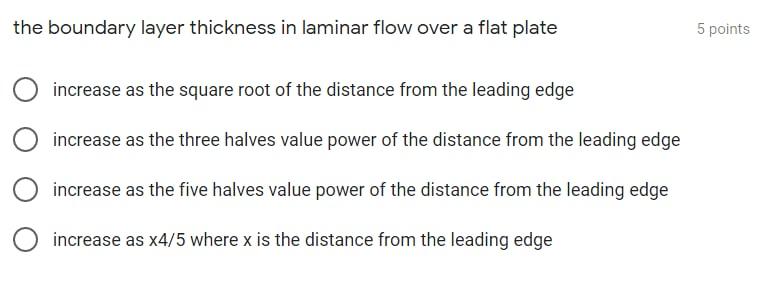 Solved the boundary layer thickness in laminar flow over a | Chegg.com