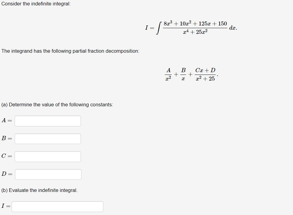 Solved Consider The Indefinite Integral: | Chegg.com