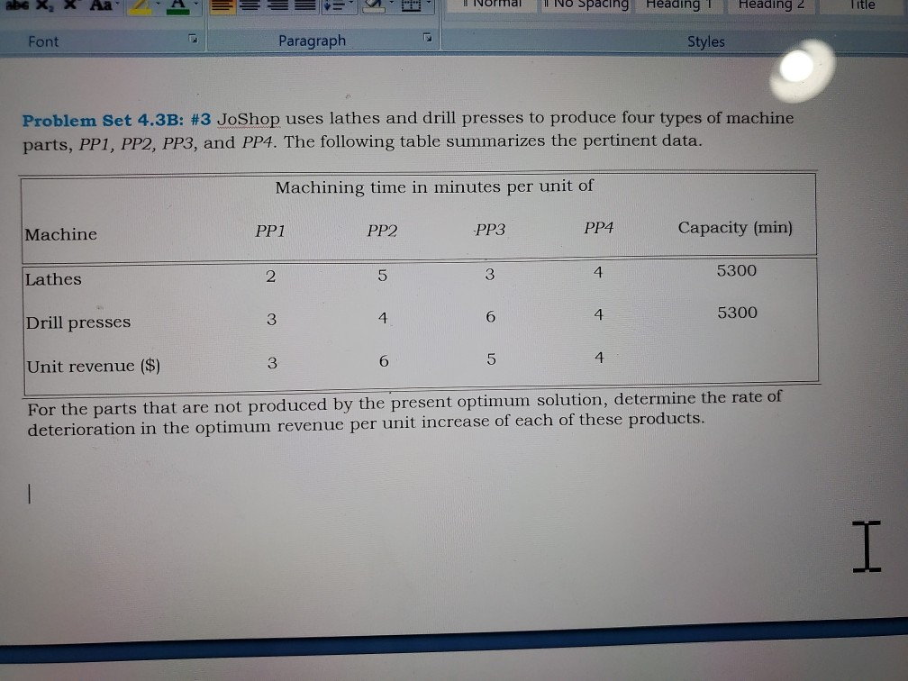 Solved = Na spacing Heading Meaning 2 Title Font Paragraph | Chegg.com