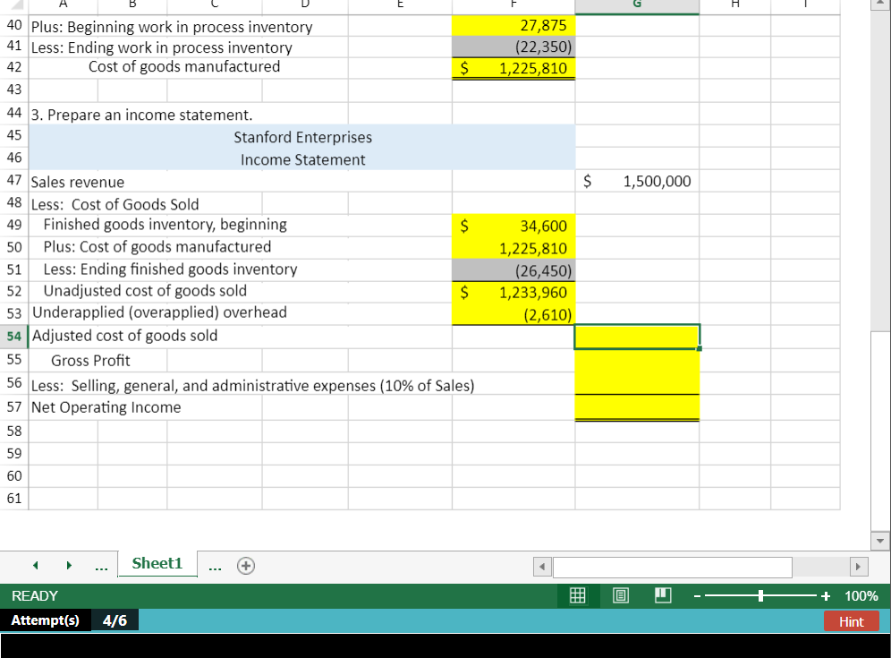 Solved Calculate And Dispose Of Overapplied Or