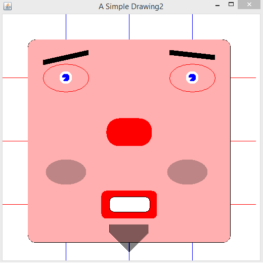 Instructions: Java Create a drawing that uses the | Chegg.com