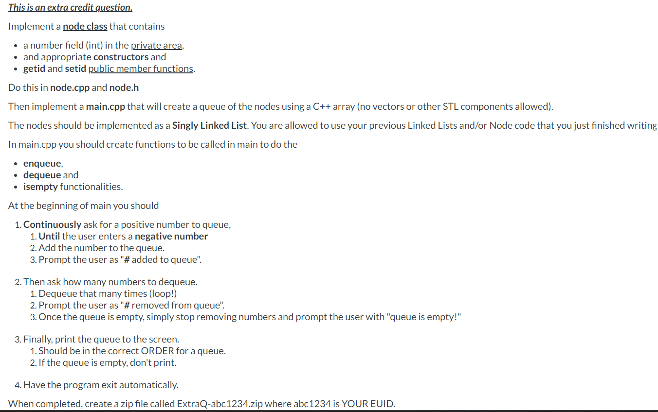 Solved Implementing a Linked List with some basic | Chegg.com