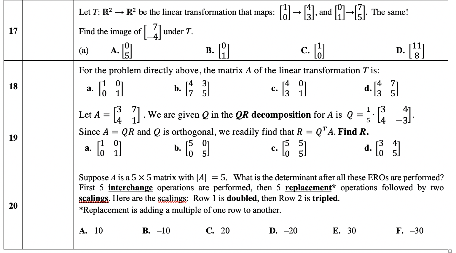 Solved 17 Under T Foo Let T R2 Rº Be The Linear Trans Chegg Com