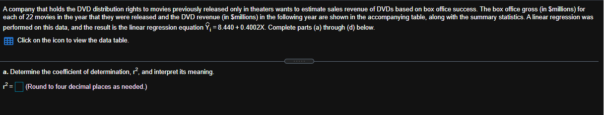 Solved 7. A company that holds the DVD distribution rights | Chegg.com