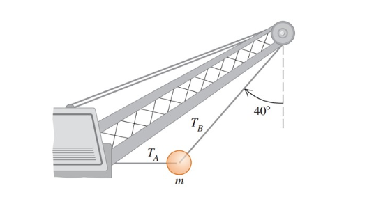 Solved A Large Wrecking Ball Is Attached By Two Light Steel | Chegg.com