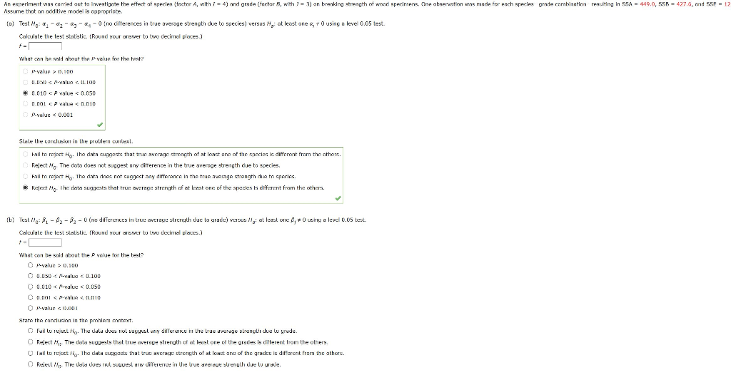 Solved An experiment was carried out to investigate the