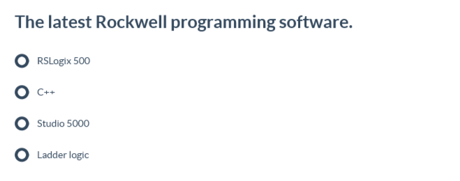 Solved The latest Rockwell programming software.RSLogix | Chegg.com
