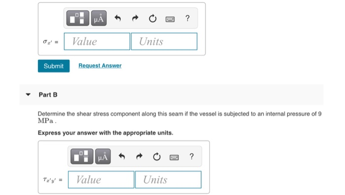 Solved Problem 9.71 3 of 5 > The cylindrical pressure vessel | Chegg.com