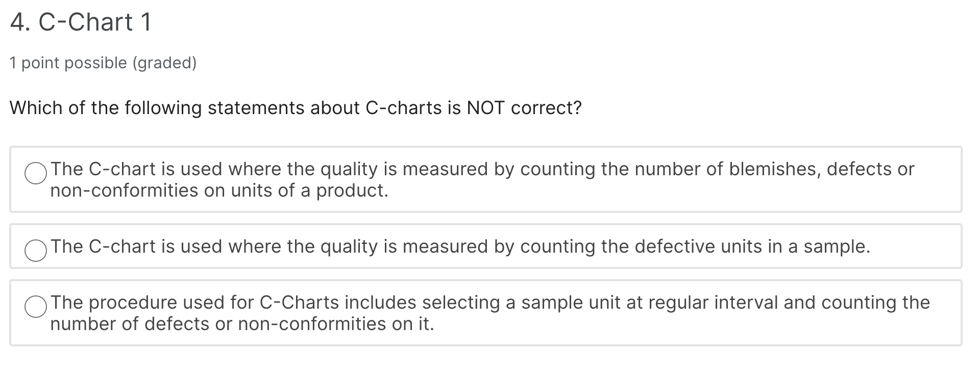 Solved 4. CChart 1 1 point possible (graded) Which of the