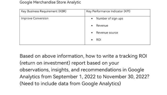 [Solved]: Google Merchandise Store Analytic Based on above