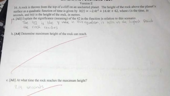 Solved Version E 16. A rock is thrown from the top of a | Chegg.com