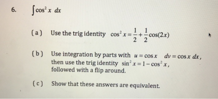 integration cos 2 2x dx