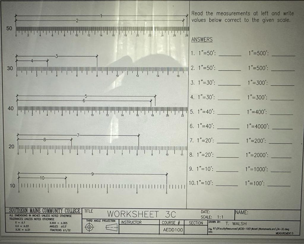 Solved Read the measurements at left and write values below | Chegg.com