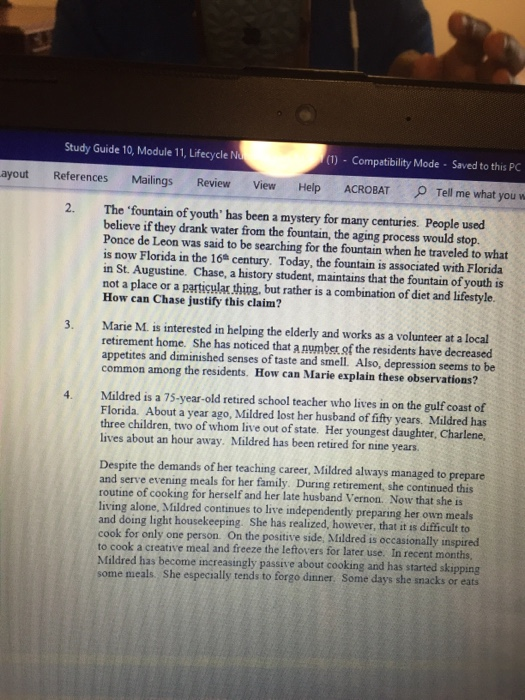 Solved Study Guide 10, Module 11, Lifecycle N (1) | Chegg.com