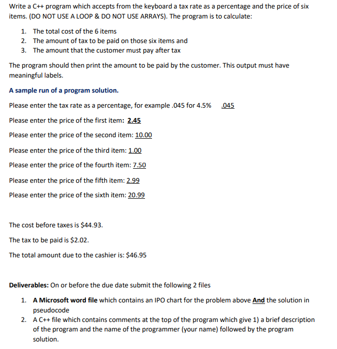 Solved Write a C++ program which accepts from the keyboard a | Chegg.com