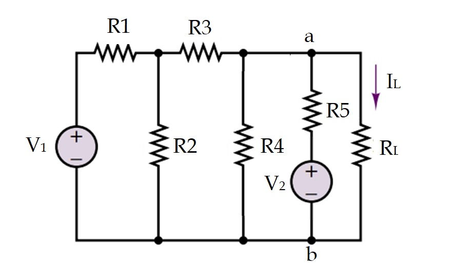 Solved For the circuit shown: R1= 15, R2= 7, R3 = 9, R4 = 5, | Chegg.com