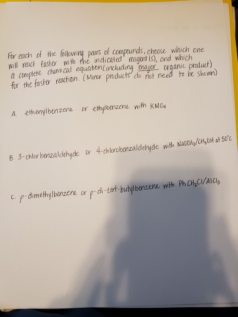 Solved For each of the following pairs of compounds, choose | Chegg.com