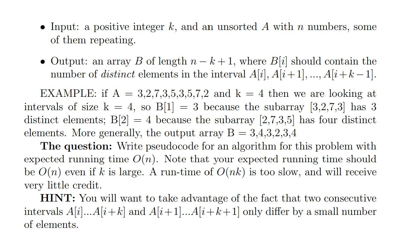 Solved Consider The Following Problem, Where We Are Given An | Chegg.com