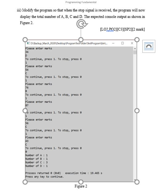 Solved Programming Fundamental iii) Modify the program so | Chegg.com