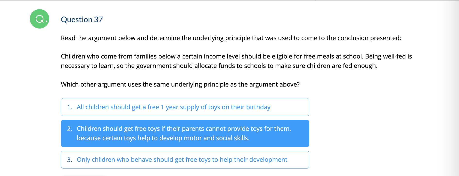 Solved Question 37 Read The Argument Below And Determine The