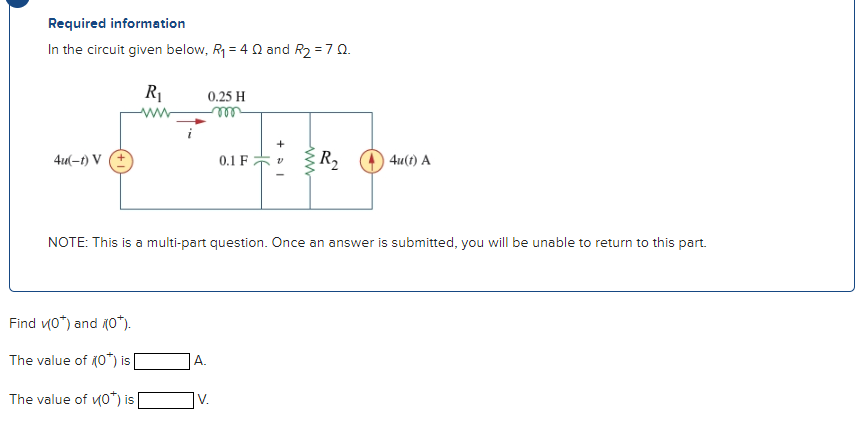 Solved Required information In the circuit given below, | Chegg.com