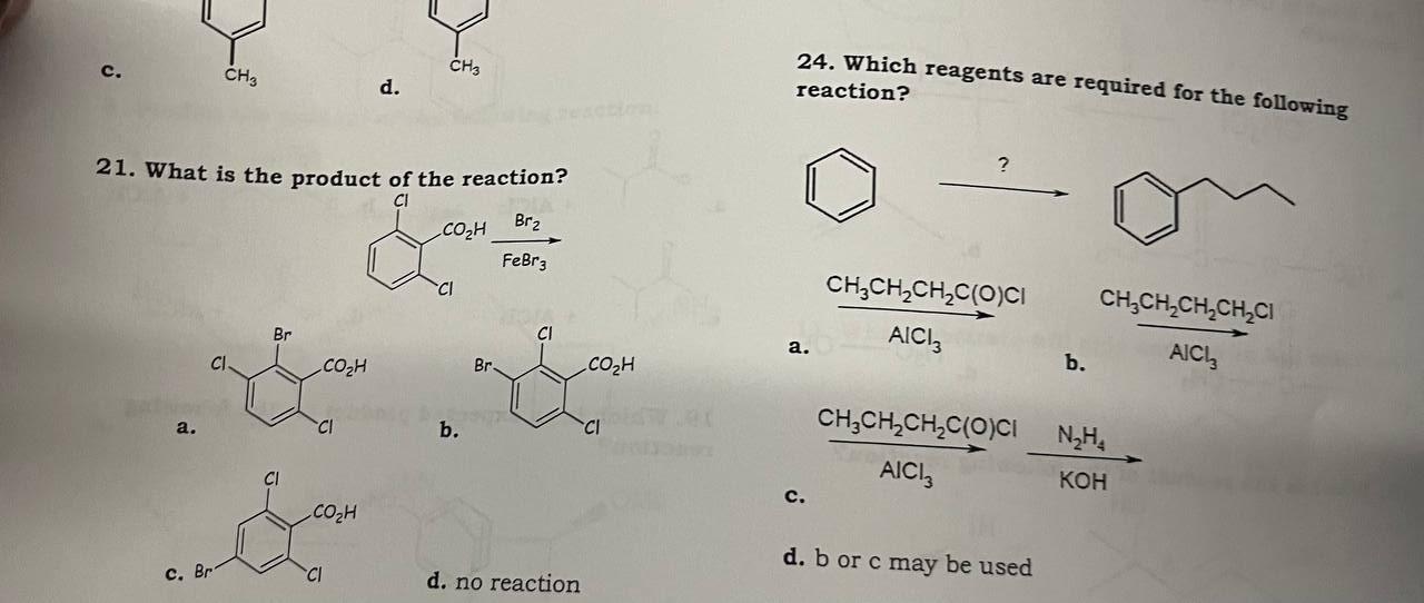 Solved 24. Which reagents are required for the following | Chegg.com