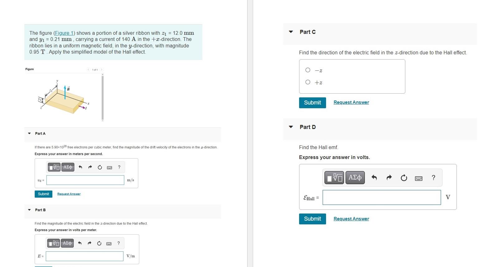 Solved The figure (Figure 1) shows a portion of a silver | Chegg.com