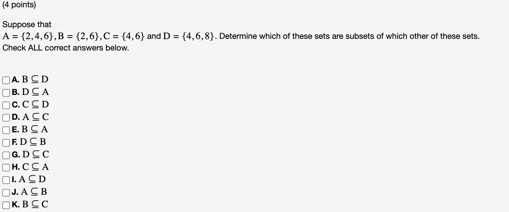 solved-a-2-4-6-b-2-6-c-4-6-and-d-4-6-8-determine-chegg