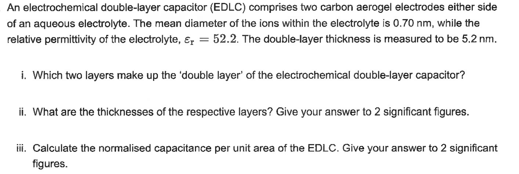 Electrochemical Double Layer - an overview