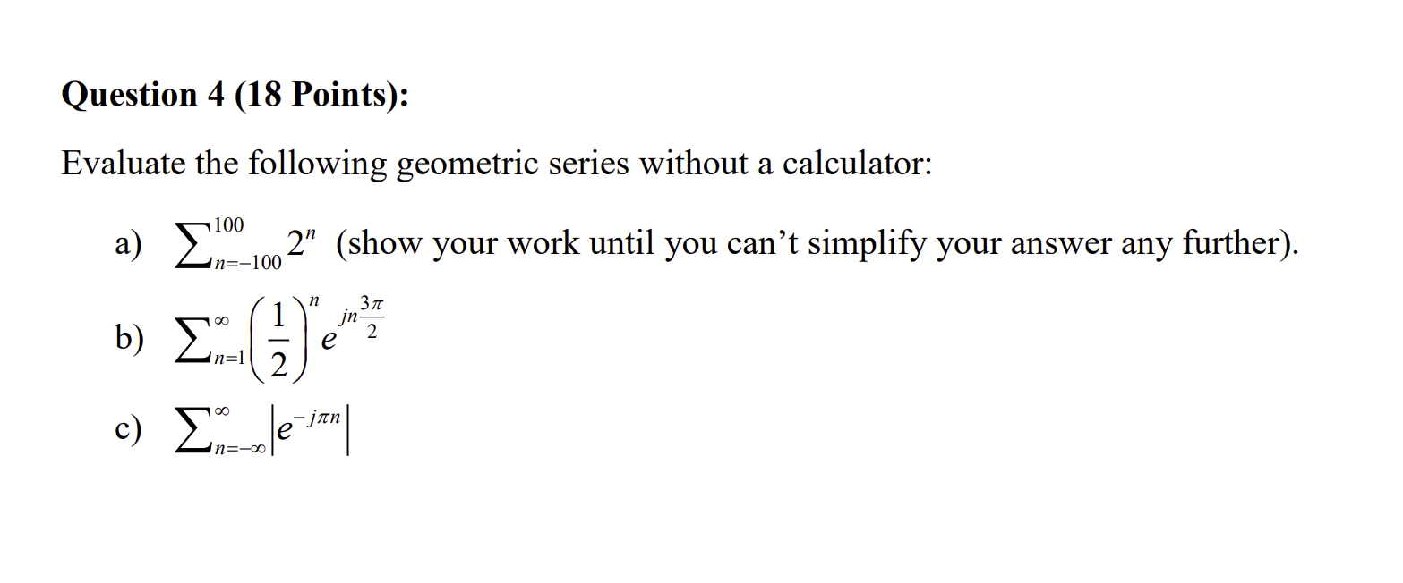 Geometric store series calculator