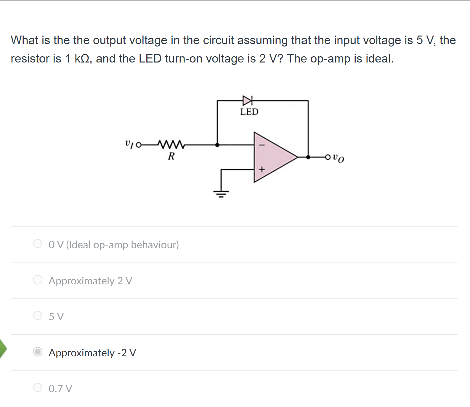 Solved What is the the output voltage in the circuit | Chegg.com