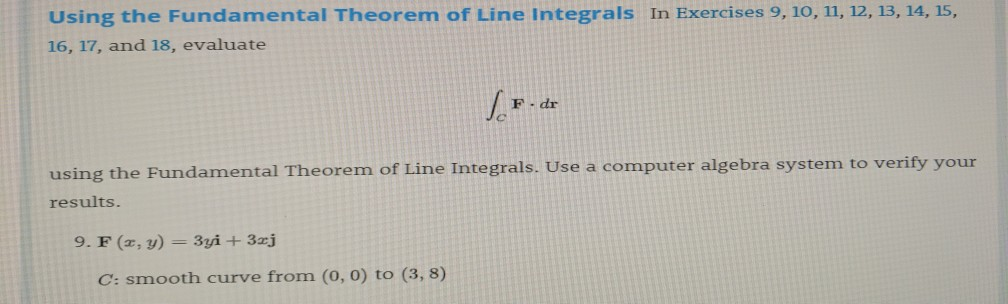Solved Using the Fundamental Theorem of Line Integrals In | Chegg.com