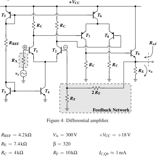 Solved A resistive feedback network, RF2RF, has been added