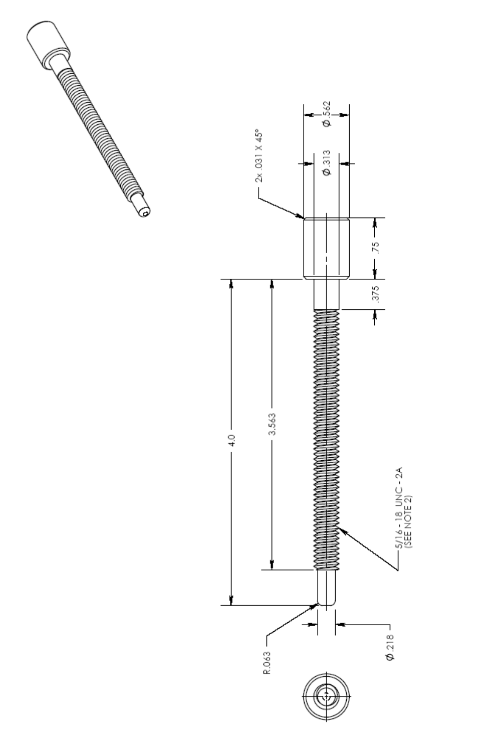 Solved 4- Model the following bolt and prepare a detail | Chegg.com
