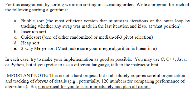 Solved Using C++, Complete this project of sorting | Chegg.com