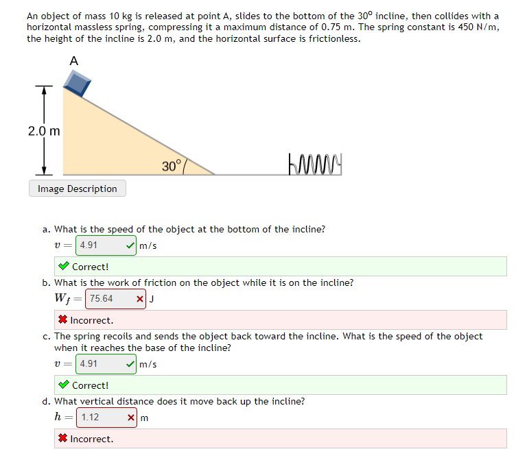 Solved An object of mass 10 kg is released at point A, | Chegg.com