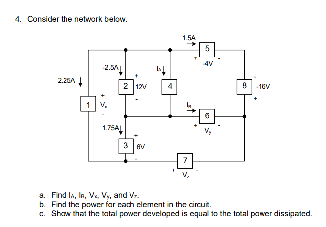 [Solved]: 4. Consider the network below. a. Find ( mathr