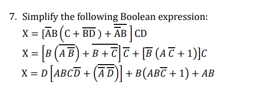 Solved Simplify The Following Boolean | Chegg.com