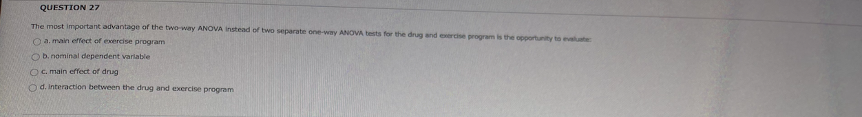 Solved QUESTION 26 A researcher performed a research study | Chegg.com