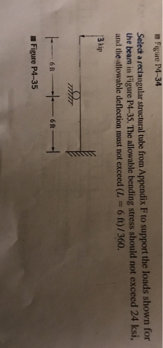 Select a rectangular structural tube from Appendix F | Chegg.com