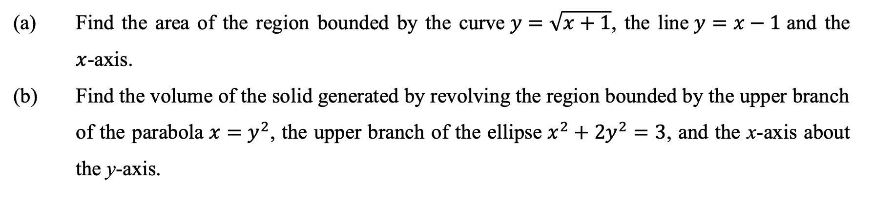 Solved (a) Find the area of the region bounded by the curve | Chegg.com