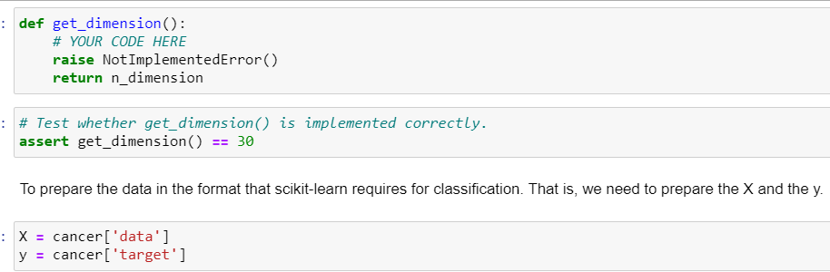 Solved cancer = load_breast_cancer() | Chegg.com