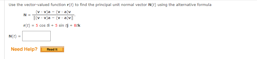 Solved Use the vector-valued function r(t) to find the | Chegg.com