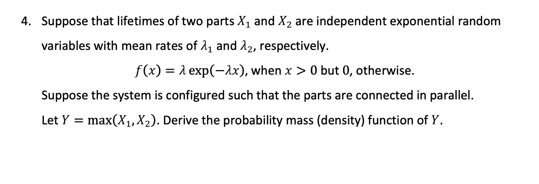 Solved Suppose that lifetimes of two parts X1 and X2 are | Chegg.com